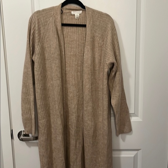 H&M Sweaters Hm Beige Long Cardigan S Poshmark
